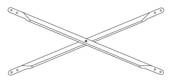 4' Long X 3-4' Spread Cross Brace